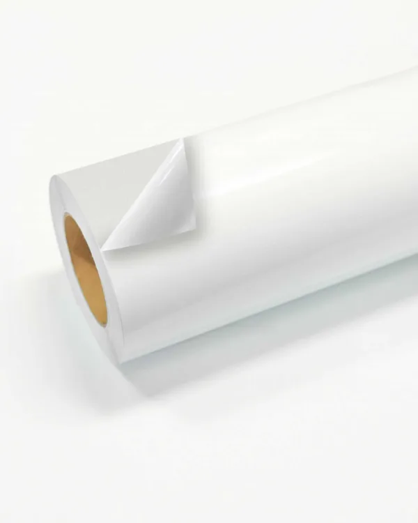 Vinil de Impresión Libre Burbuja MacJet - BRILLANTE BLANCO/BLANCO, 152CM*50MT