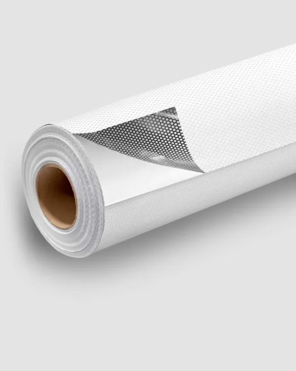 Vinil de Impresión Vinil Microperforado - BRILLANTE BLANCO/NEGRO, 106CM*50MT (X ROLLOS)