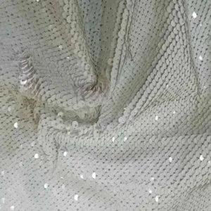 Tela Sublimacion Lentejuelas Blanca 130CM.