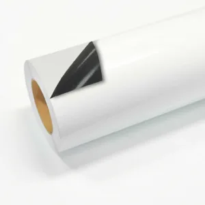 Vinil de Impresión Libre Burbuja MacJet - BRILLANTE BLANCO/NEGRO, 127CM*50MT